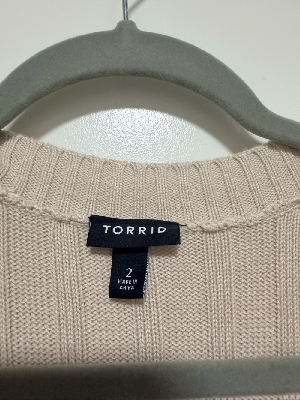 torrid Cream Ribbed Button-Front Cardigan - Picture 3 of 4